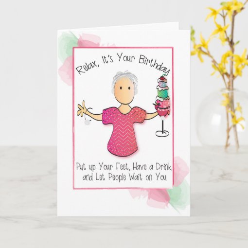 Women's Humorous Yet Classy Personalized Birthday Card | Zazzle
