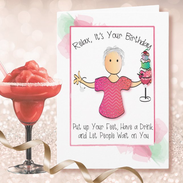Women's Humorous Yet Classy Personalized Birthday  Card (Creator Uploaded)