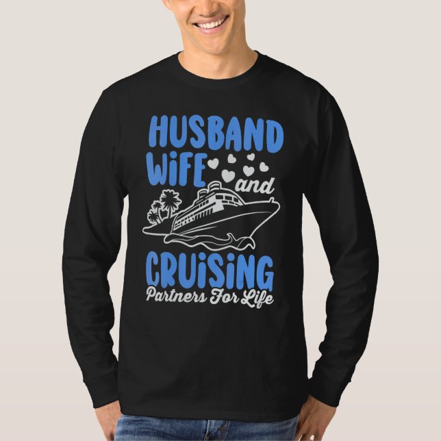 Womens Husband And Wife Cruising Partners For Life T-Shirt (Front)