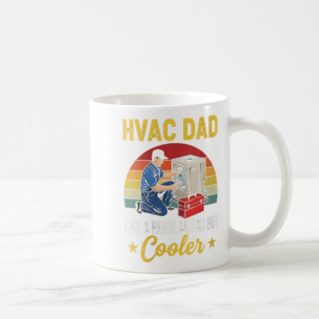 Womens Hvac Dad But Cooler Mens Funny Hvac Technic Coffee Mug (Right)