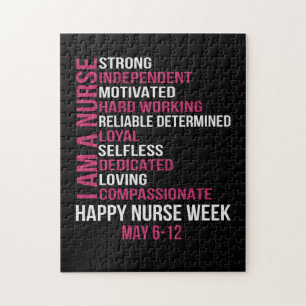 Womens I Am A Nurse Happy Nurse Week May 6-12 2021 Jigsaw Puzzle