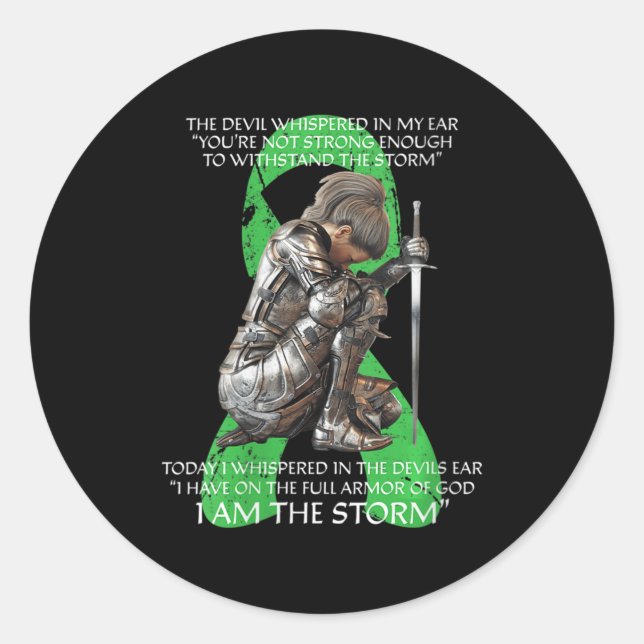 Womens I Am Storm Non Hodgkins Lymphoma Christian  Classic Round Sticker (Front)