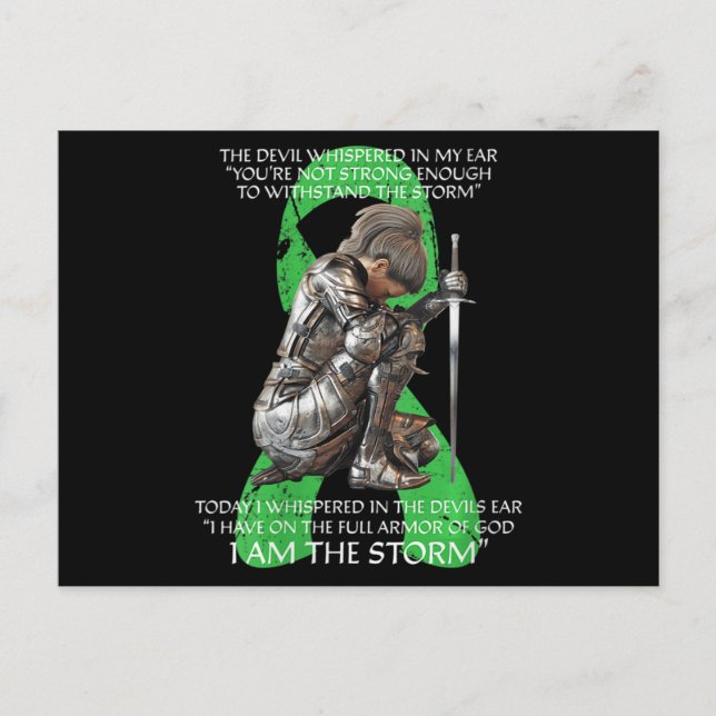 Womens I Am Storm Non Hodgkins Lymphoma Christian  Postcard (Front)