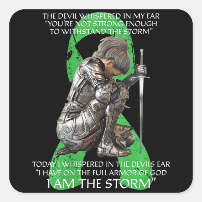Womens I Am Storm Non Hodgkins Lymphoma Christian  Square Sticker (Front)
