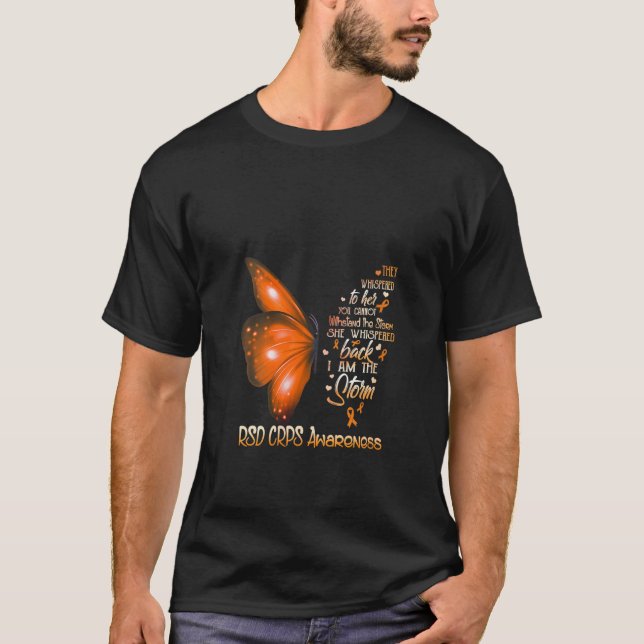 Womens I Am The Storm Rsd Crps Awareness Butterfly T-Shirt (Front)