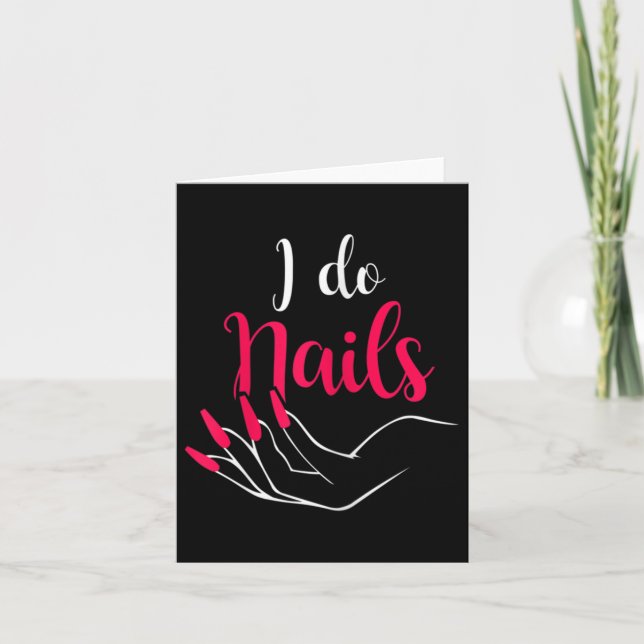 Womens I Do Nails Nail Tech  Card (Front)