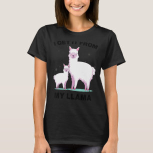 Womens I Get It From My Llama Alpaca Mom Mothers T-Shirt