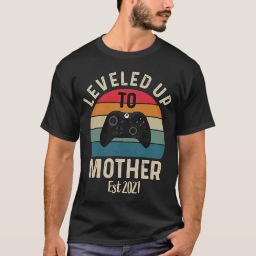 Womens I Leveled up to Mother Again  Promoted To M T_Shirt