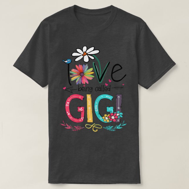 Womens I Love Being Called Gigi Sunflower Gifts  T-Shirt (Design Front)
