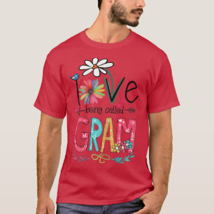 Womens I Love Being Called Gram Sunflower Gifts T-Shirt