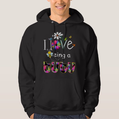 Womens I Love Being Called Grandma Daisy Flower fo Hoodie