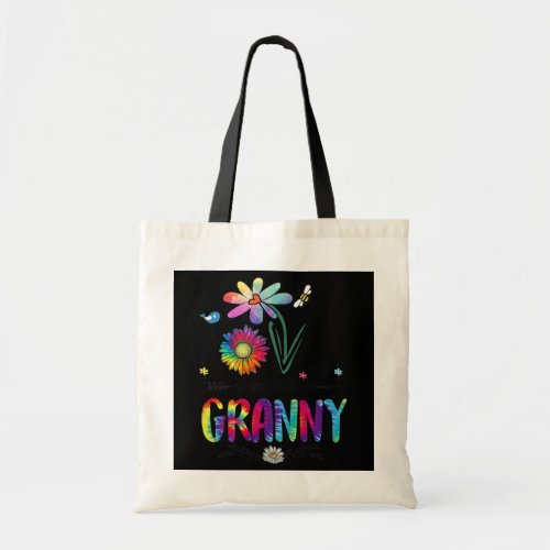 Womens I Love Being Called Granny Daisy Tie Dye Tote Bag