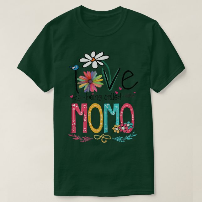 Womens I Love Being Called Momo Sunflower Gifts  T-Shirt (Design Front)