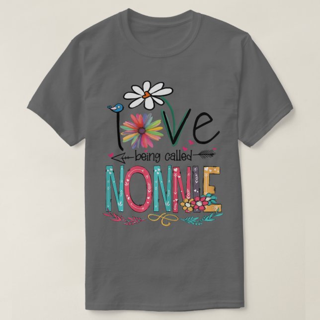 Womens I Love Being Called Nonnie Sunflower Mother T-Shirt (Design Front)