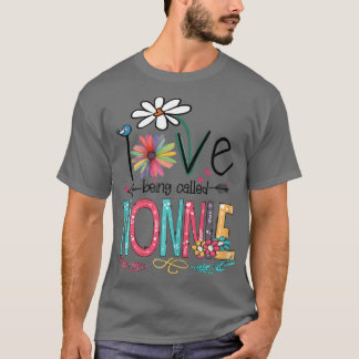 Womens I Love Being Called Nonnie Sunflower Mother T-Shirt
