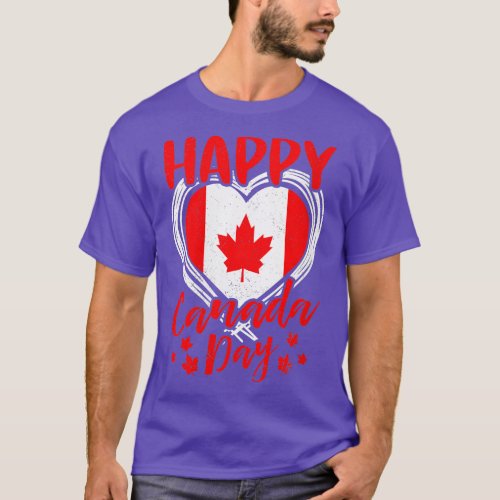 Womens I Love Canada Happy Canada Day VNeck   1  T_Shirt
