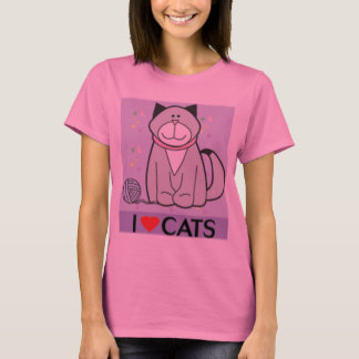 Womens' I Love Cats Long sleeve T-Shirt