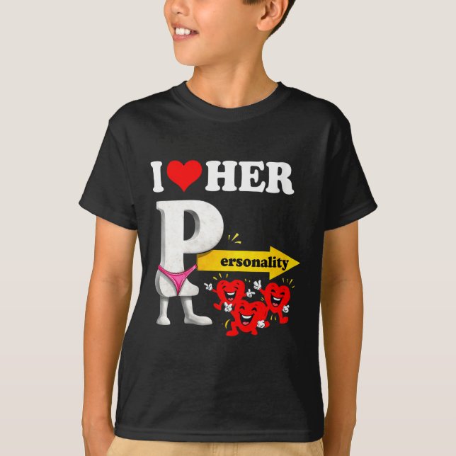 Women's I Love Her Ity Funny Valentine's Day Coupl T-Shirt (Front)