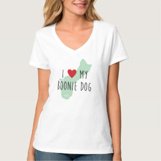Women's I Love My Boonie Dog Shirt (Green)