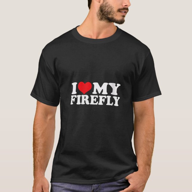 Womens I Love My Firefly I Heart Firefly V Neck  T-Shirt (Front)