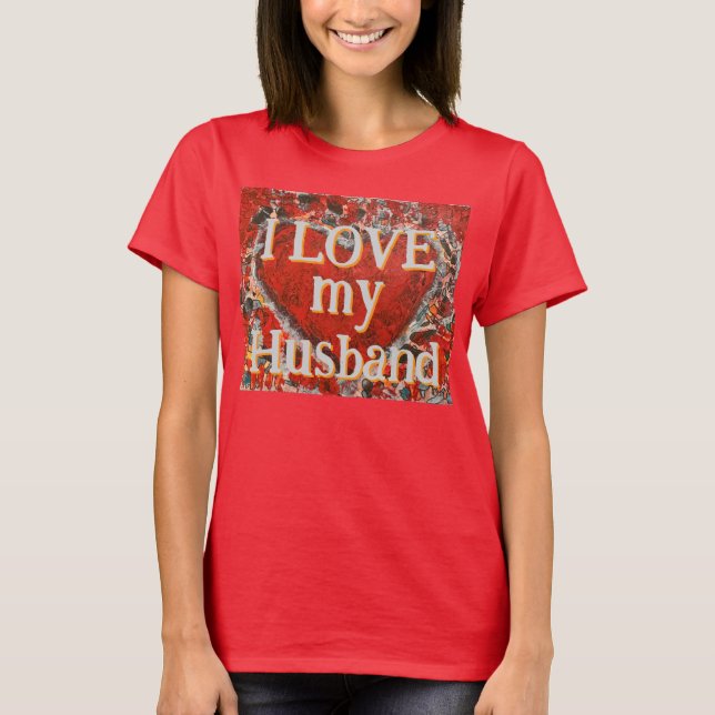 Women's I love my husbandValentine's heart T-Shirt (Front)