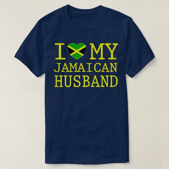 Womens I love my Jamaican Husband T  T-Shirt (Design Front)