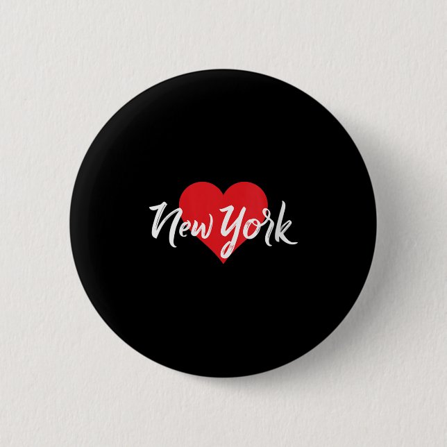 Womens I Love New York For Women New Yorker Lover  Button (Front)
