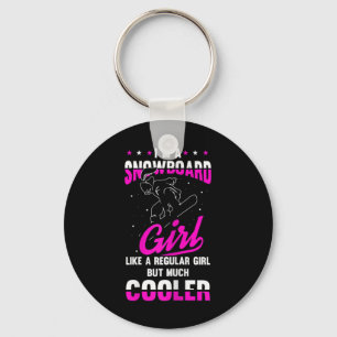 Womens I´m A Snowboard Girl Like A Regular Girl Bu Keychain