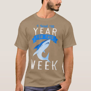 Womens I Wait All Year For This Week Funny Shark E T-Shirt