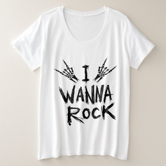 Women's I Wanna Rock Shirt (Design Front)
