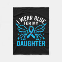 Womens I Wear Blue For My Daughter V-neck