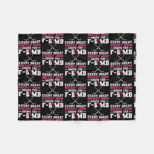 Womens Ice Hockey Design for a Hockey Mom Fleece Blanket