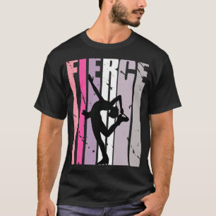 Womens Ice Skating Pink Fierce Birthday Coach Comp T-Shirt