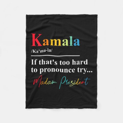 Womens If Thats Too Hard To Pronounce Try Madam Pr Fleece Blanket