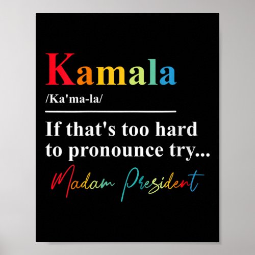 Womens If Thats Too Hard To Pronounce Try Madam Pr Poster