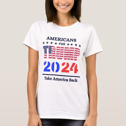 Womens Ill Be Back Donald Trump 2024 Vintage  T_Shirt