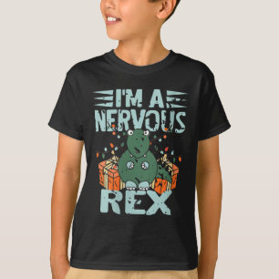 Womens I'm A Nervous Rex Funny Christmas Dinosaur T-Shirt