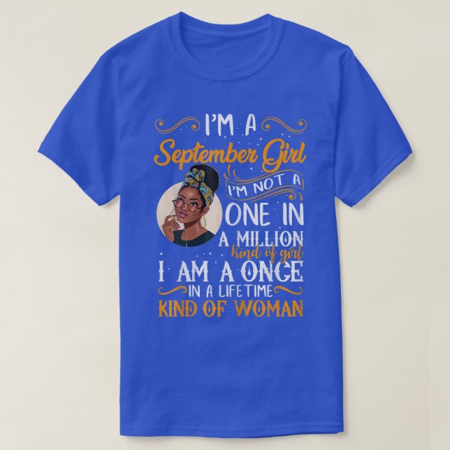 Womens I'm A September Girl Black Women Virgo Libr T-Shirt (Design Front)