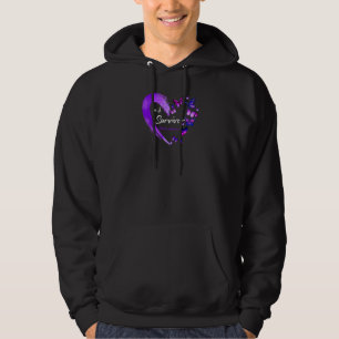 Womens I'm A Survivor Epilepsy Awareness Purple Bu Hoodie