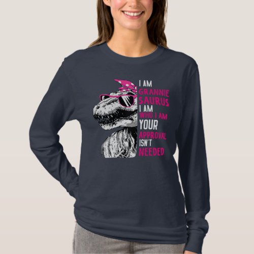 Womens Im Grannie Saurus Dinosaur Mothers Day T_Shirt