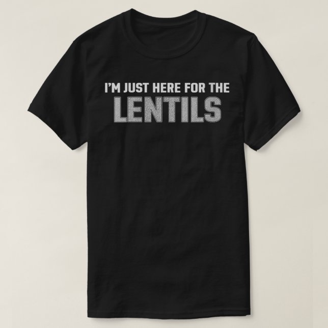 Womens I'm just here for the lentils VNeck  T-Shirt (Design Front)