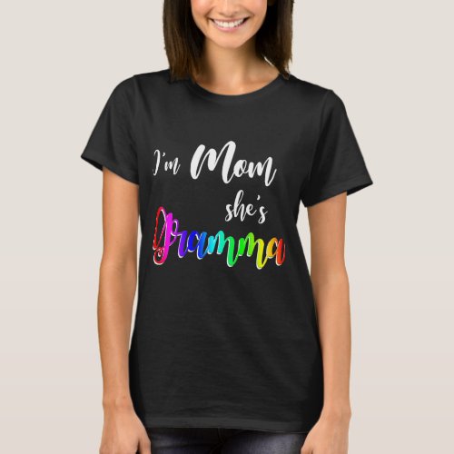 Womens Im Mom Shes Gramma Lesbian Mom Mothers T_Shirt