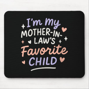 Womens I'm My Mother In Law's Favorite Child V-nec Mouse Pad