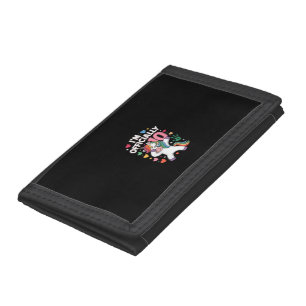 Womens I'm Officially 10 Unicorn Dabbing 10 Birthd Tri-fold Wallet
