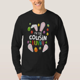 Womens I'm The Cousin Bunny  Funny Matching Family T-Shirt