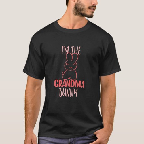 Womens Im The Grandma Bunny Grandmother Granny Ea T_Shirt