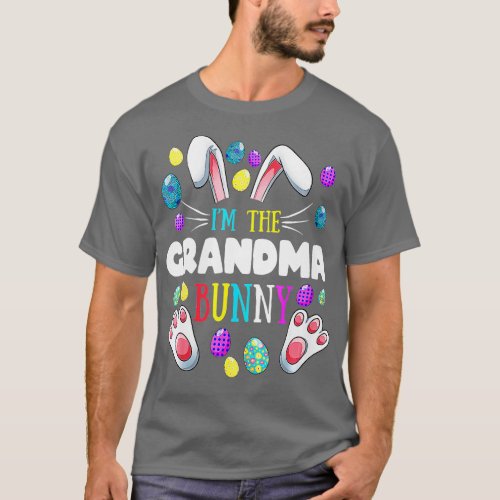 Womens Im The Grandma Bunny Matching Family Easter T_Shirt