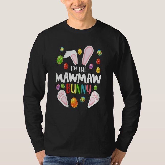 Womens I'm The Mawmaw Bunny  Funny Matching Family T-Shirt (Front)
