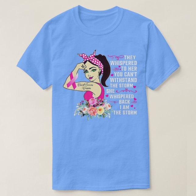 Womens I'm The Storm Strong Women Breast Cancer Wa T-Shirt (Design Front)