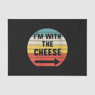 Womens Im With Cheese Halloween Matching Couple Tissue Paper